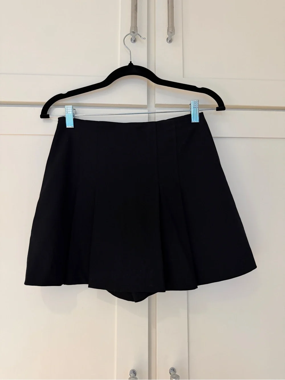 NWT Zara Black Pleated Skort XS